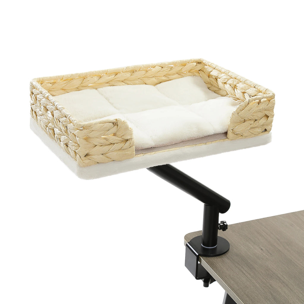 360° Rotating Desk-Mounted Cat Bed