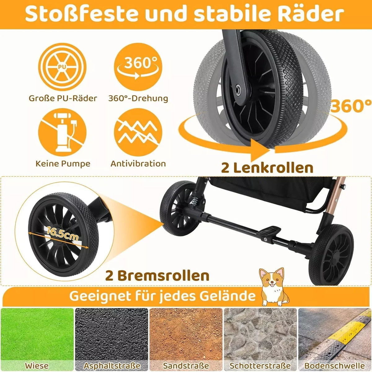 Two-in-One Folding Pet Stroller & Carrier