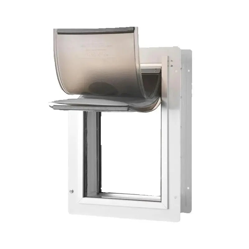 SucceBuy Pet Door Metal Frame with Lock and 3-Flap System Weatherproof Doggy Door Easy to Install in Interior or Exterior Walls Whispering Desires Shoppe