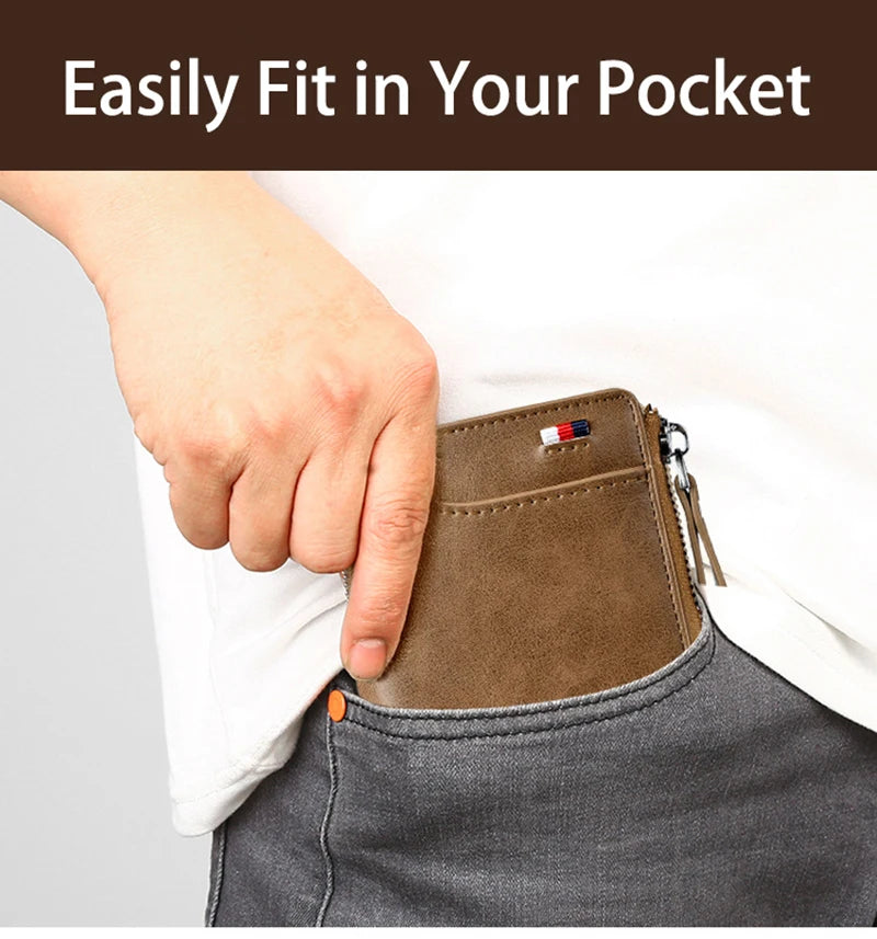 Men's Zipper Wallet & Card Holder