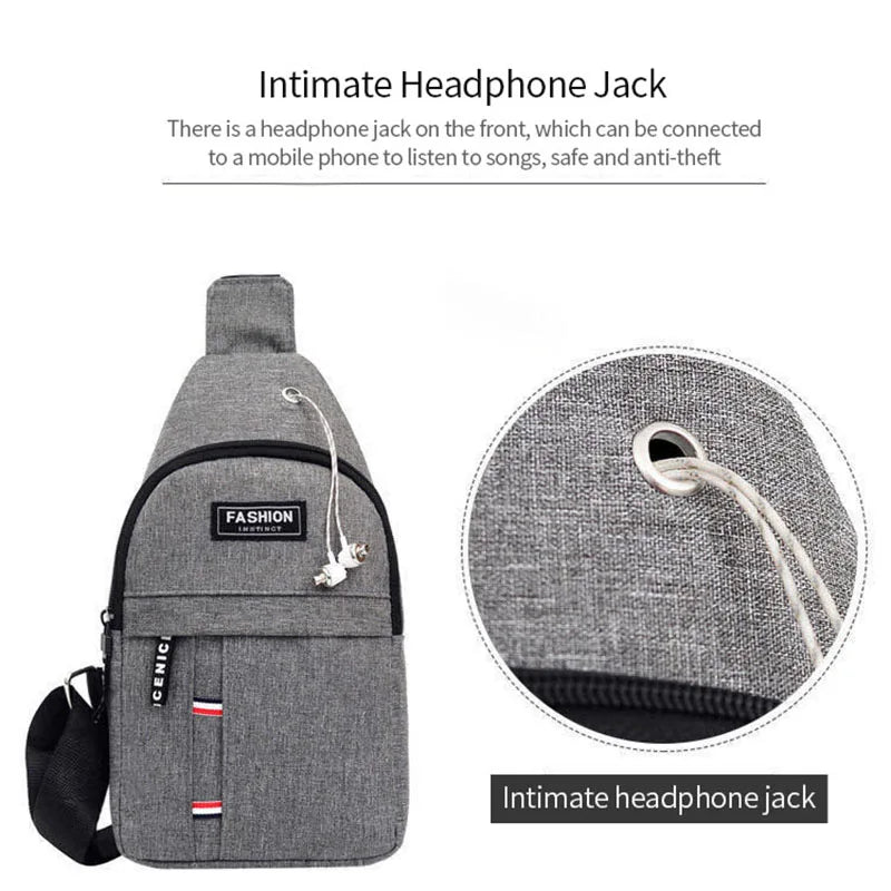 Men’s Nylon Waist Bag with Adjustable Strap