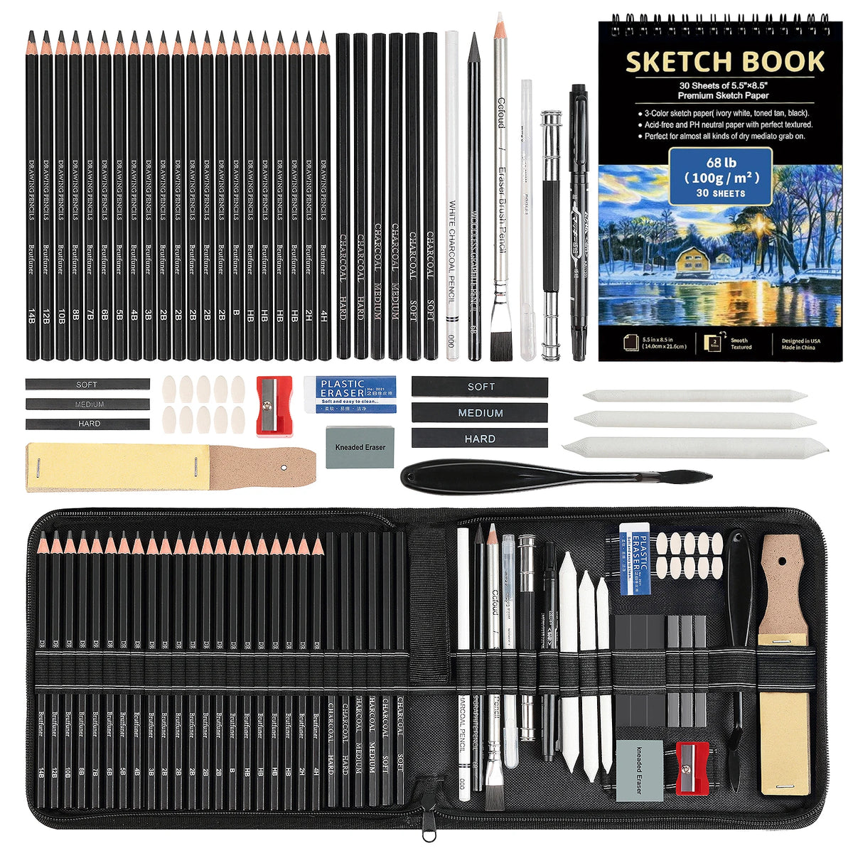 Artist Drawing & Sketching Kit – 18 to 126 Pieces