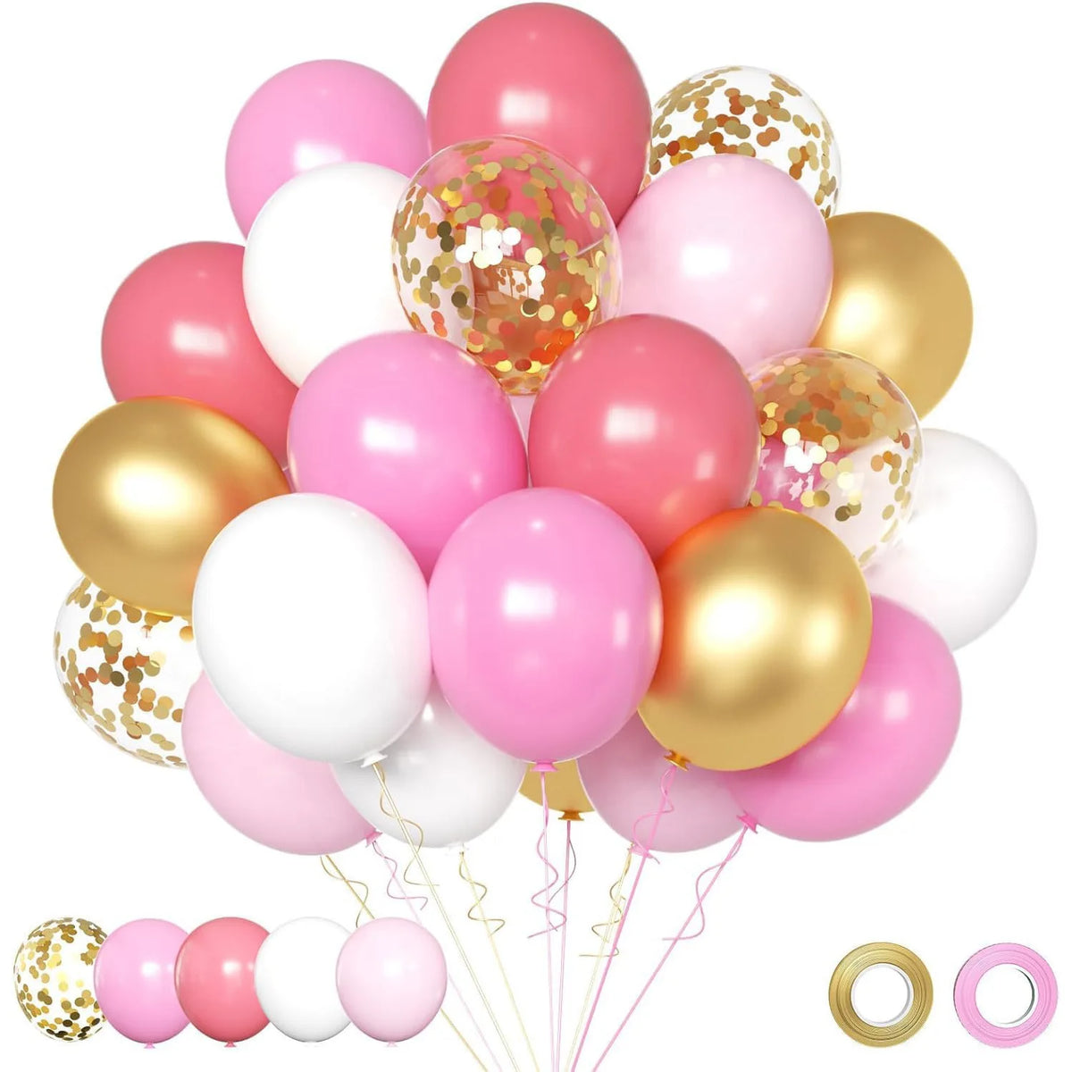 10-Inch Chrome Latex Balloons, 30-Pack