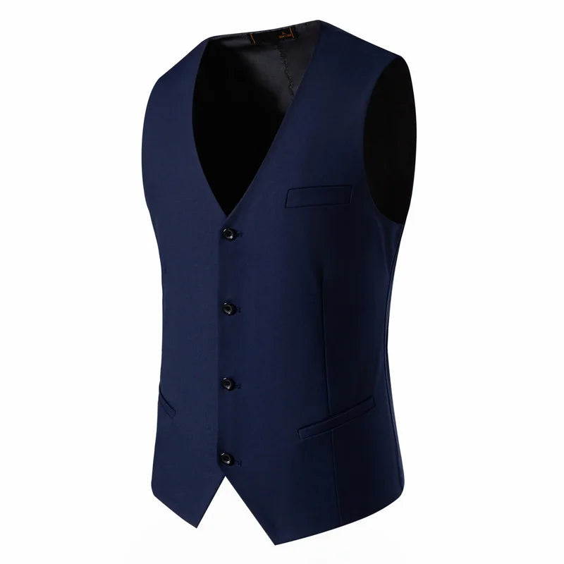 Men's Single-Breasted Formal Suit Vest