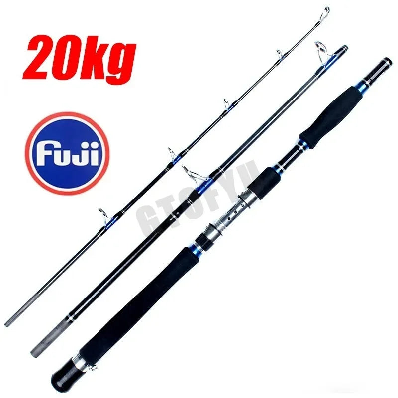 Three-Piece Carbon Boat Rod — 1.8 or 2.1 m