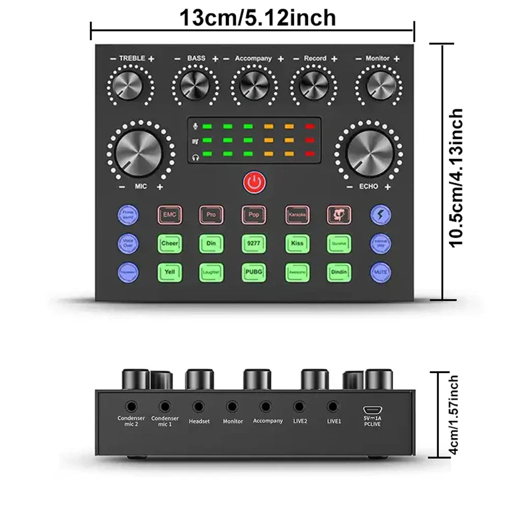 V8S Podcast Microphone & Audio Mixer Bundle