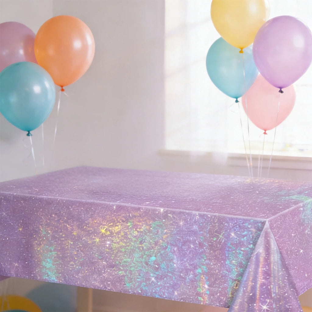 Metallic-Look Rectangular Party Tablecloth