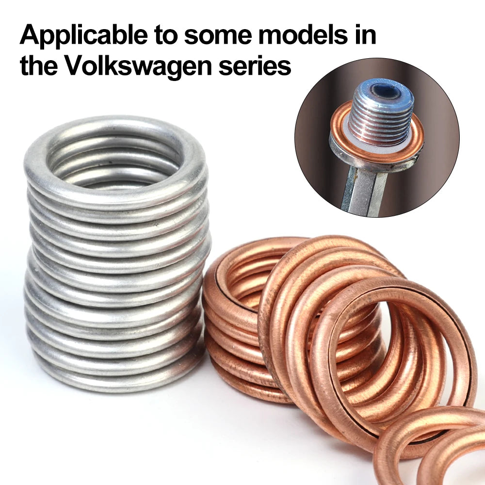Copper & Aluminum Oil Drain Plug Washer Packs