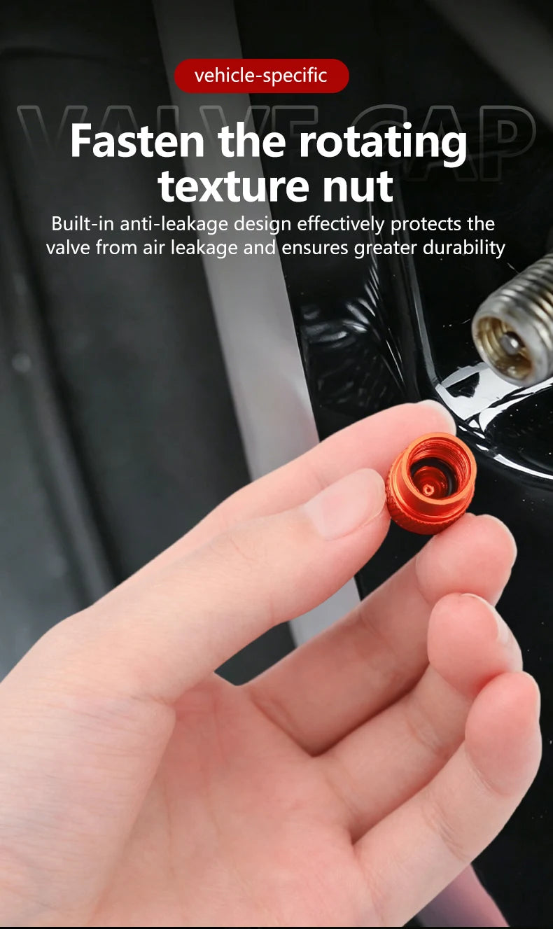 Metal Skull-Design Tire Valve Caps – Set of 4