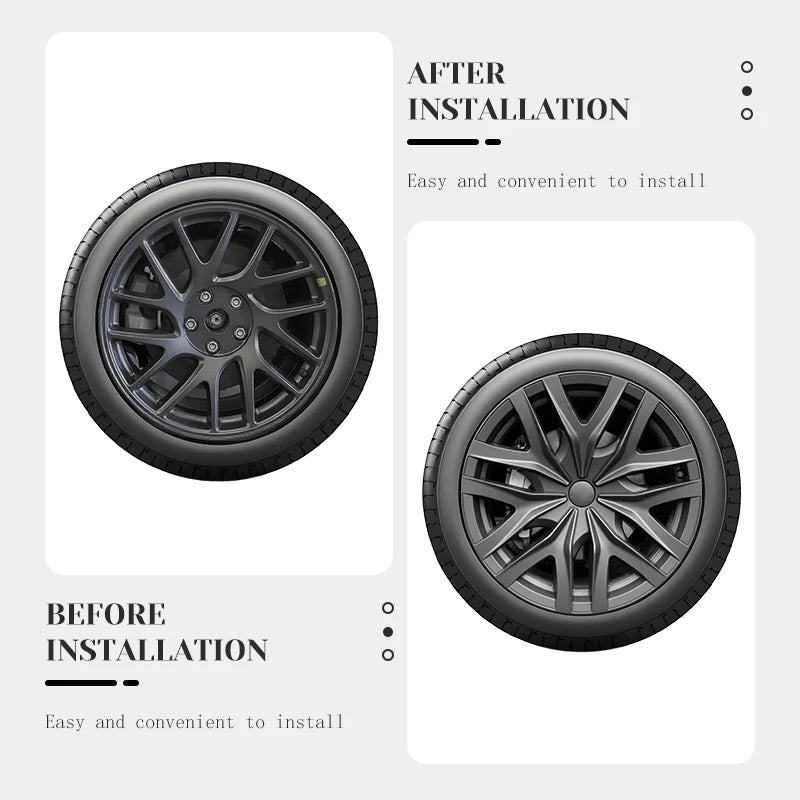 TSLLUG 18-Inch Wheel Covers for Tesla Model 3 Highland – Set of 4