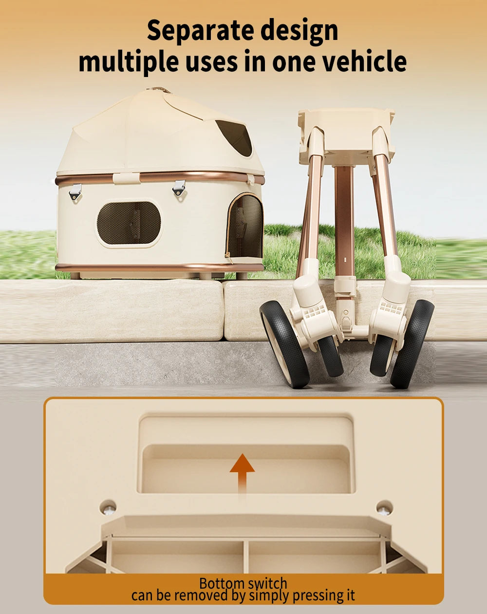 Pet Stroller for Dog & Cat, Pubby Stroller Upload to 55lbs,Dog Basket,Luxury Dog Stroller Whispering Desires Shoppe