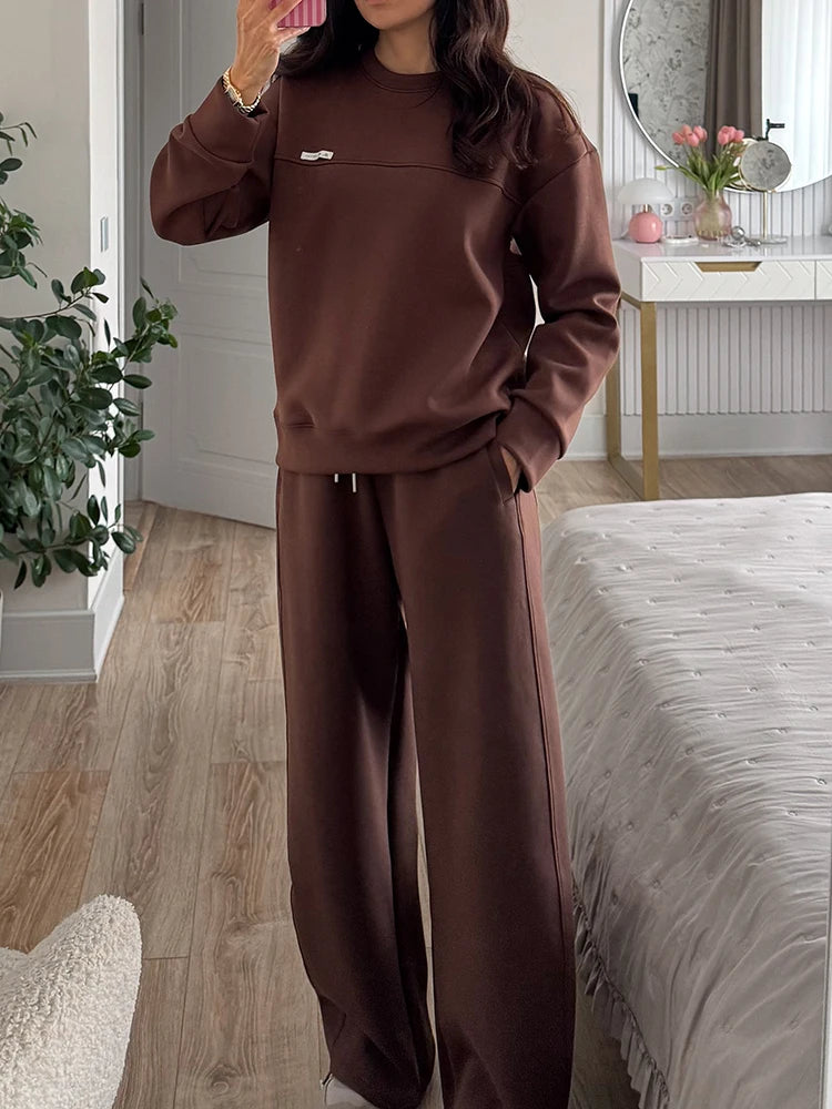 Women's Crewneck Sweatshirt and Pants Set