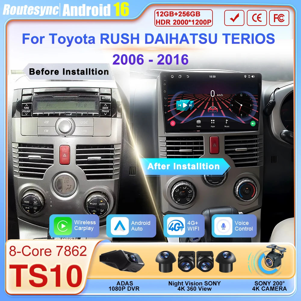 9-Inch Car Stereo for Toyota Rush and Daihatsu Terios
