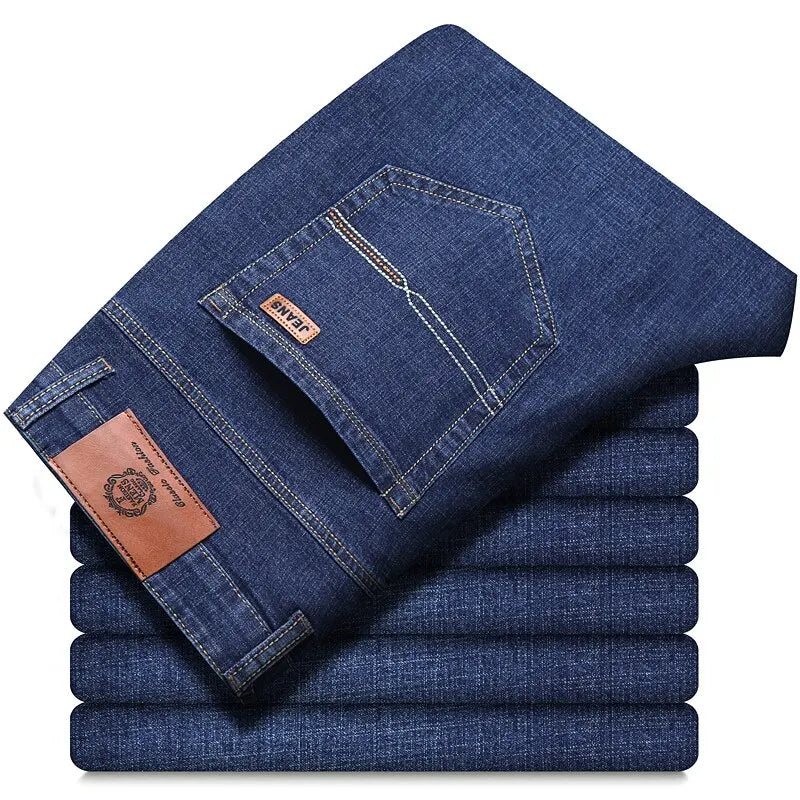 Men's Slim Straight-Leg Black Jeans