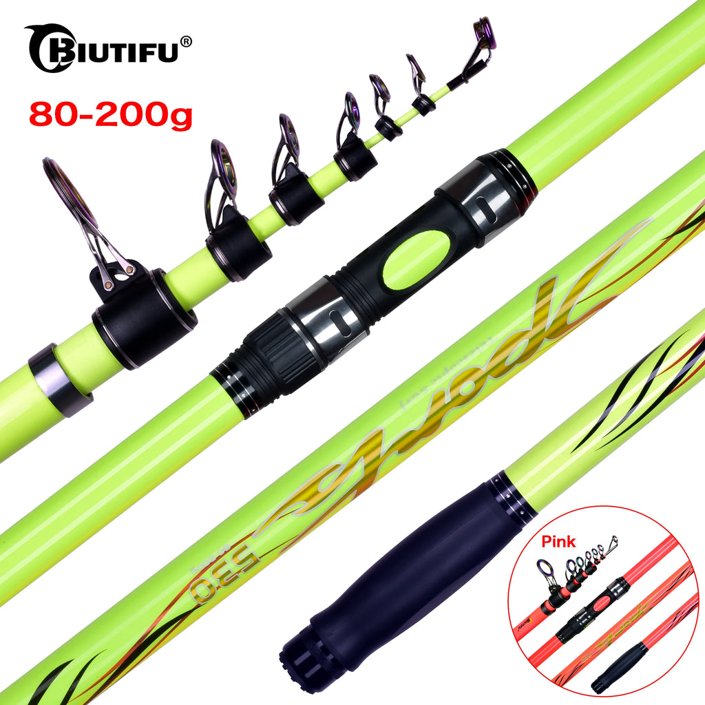 BIUTIFU Telescopic Surf Rod — 4.25, 4.5 or 5 m