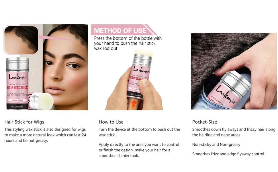 Hair Styling Wax Stick for Flyaways