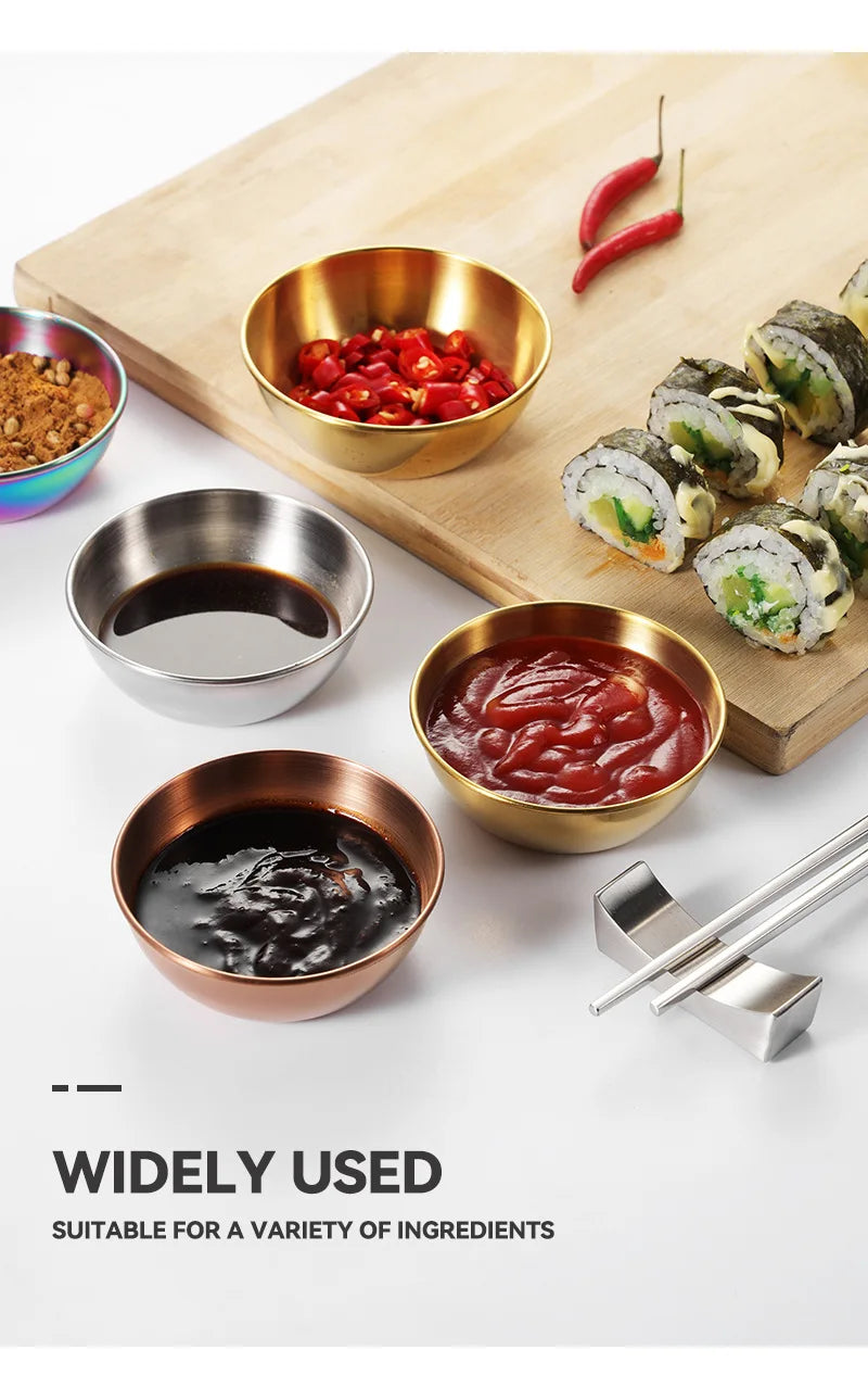 Simbuid Stainless Steel Sauce Dishes — 2 or 4 Pack