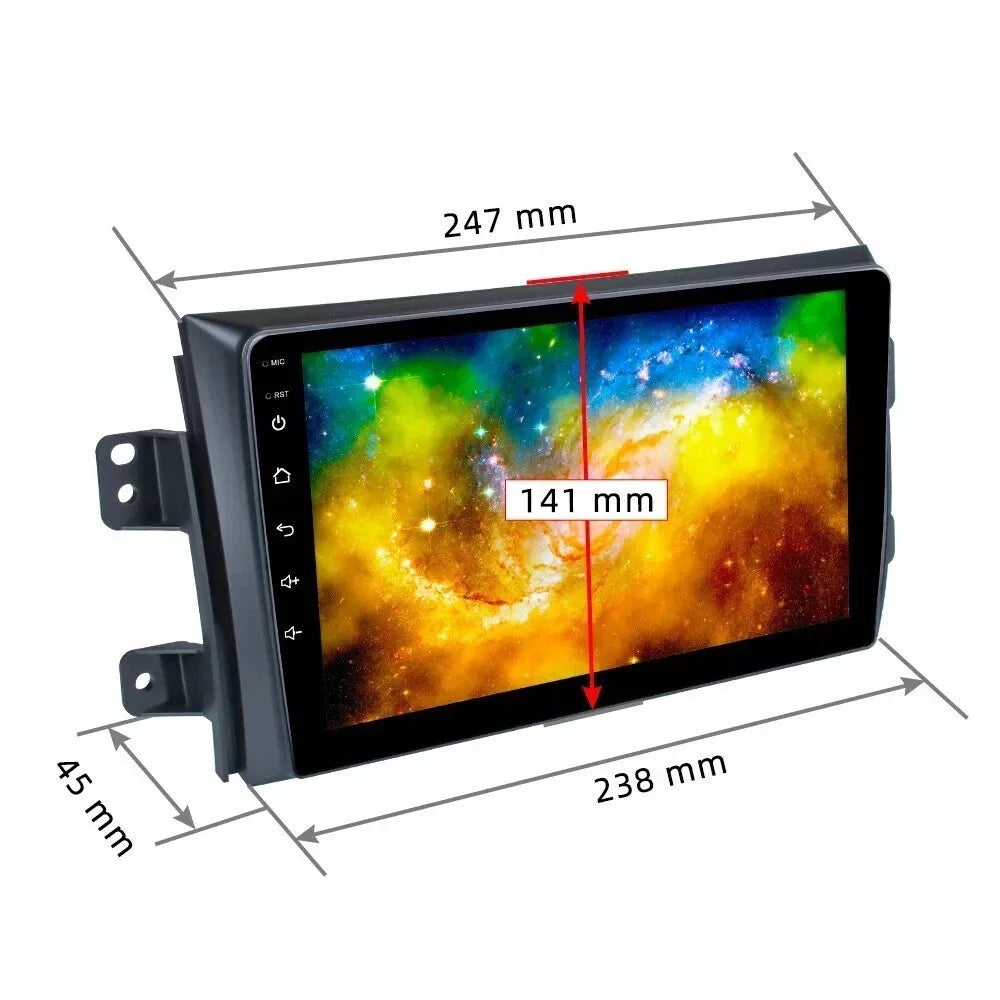 9-Inch Stereo for Suzuki SX4 and Fiat Sedici — 4 GB / 64 GB
