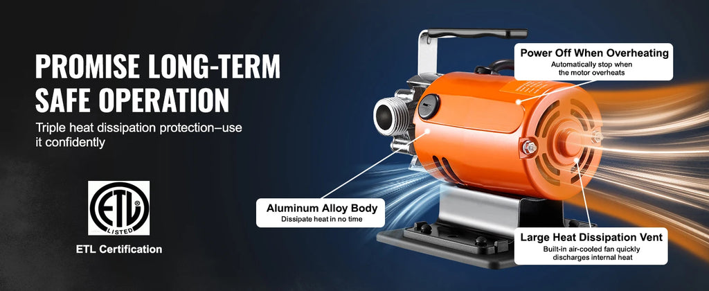 SucceBuy 120V 360 GPH Portable Water Transfer Pump