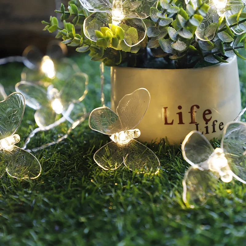 Butterfly LED String Lights, USB & Battery Options
