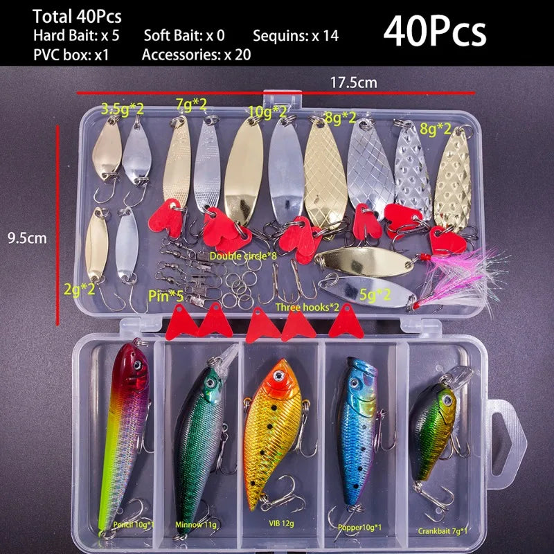 Mixed Fishing Lure & Tackle Box Kit Options