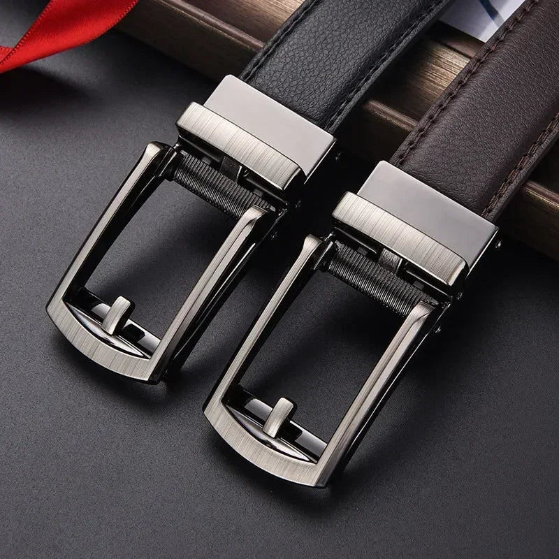 Men's PU Click-Buckle Casual Belt