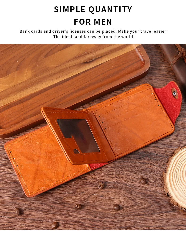 Men's Dollar-Print Card & Coin Wallet