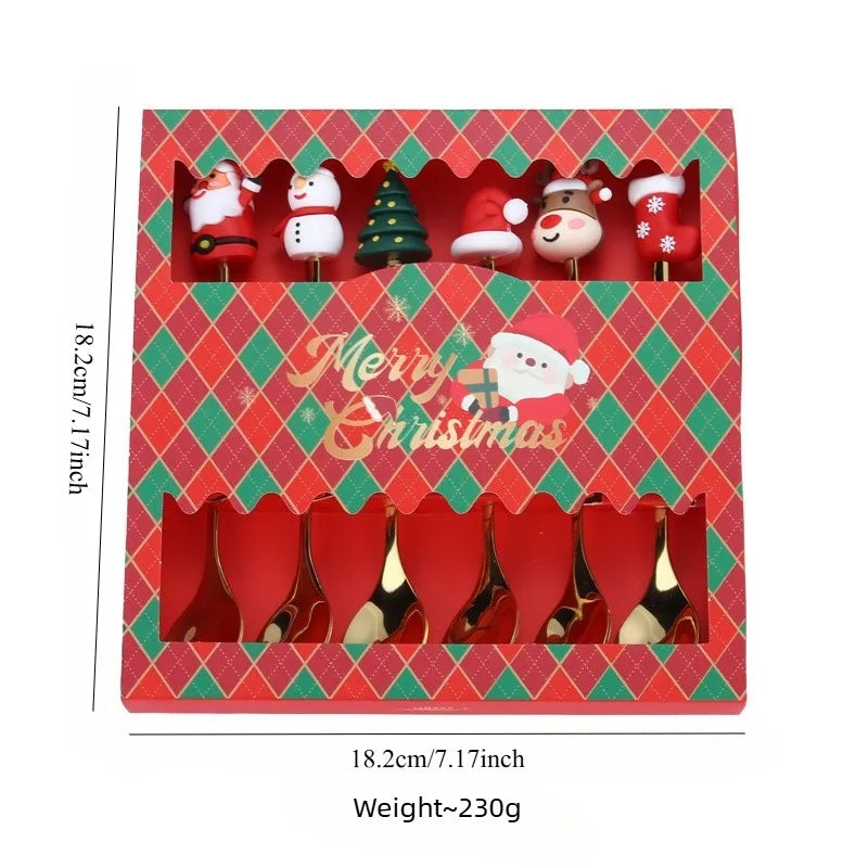 Christmas Dessert Spoon & Fork Gift Sets