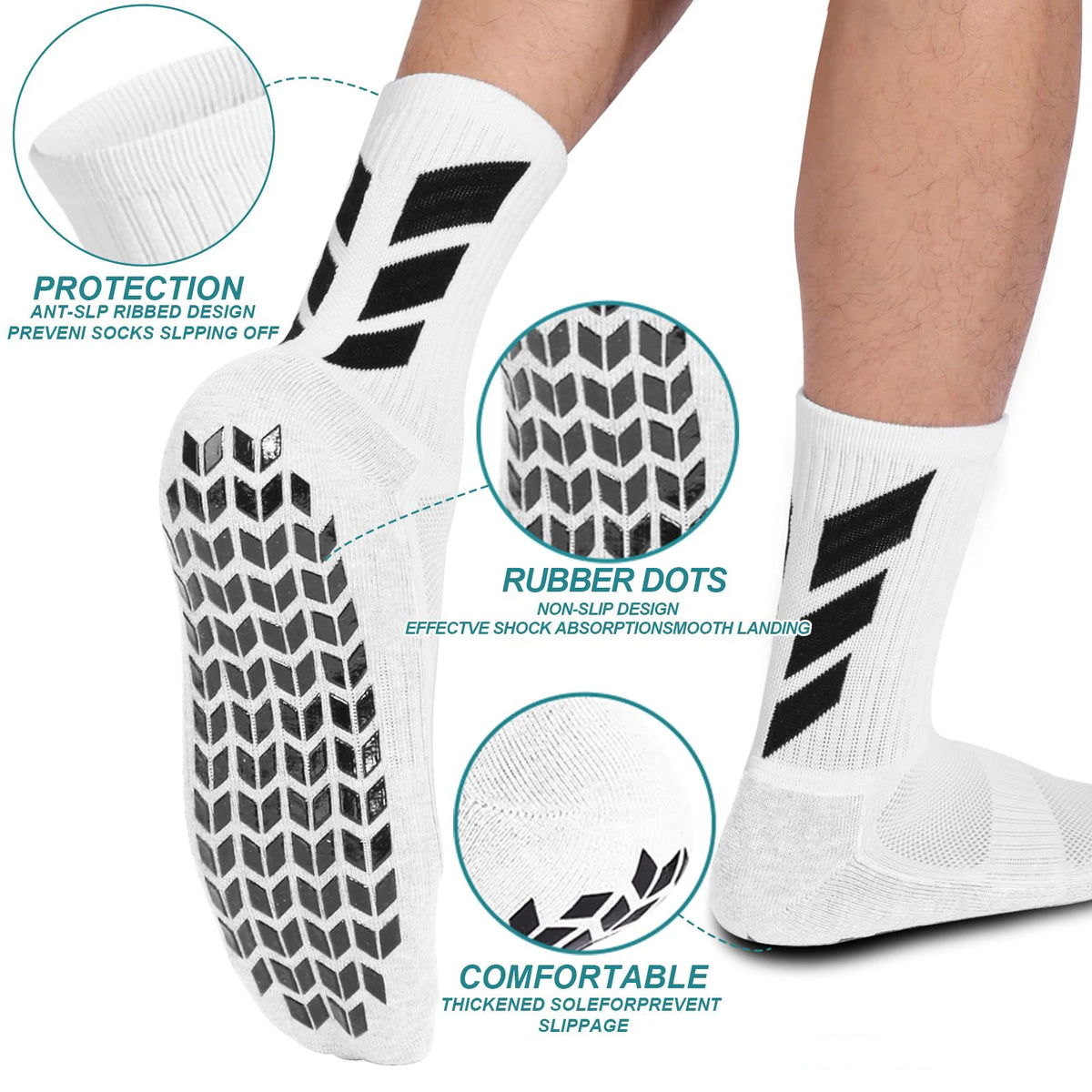 Men's Non-Slip Sports Socks – 1 Pair