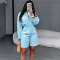 Women's Long-Sleeve Shirt and Shorts Set