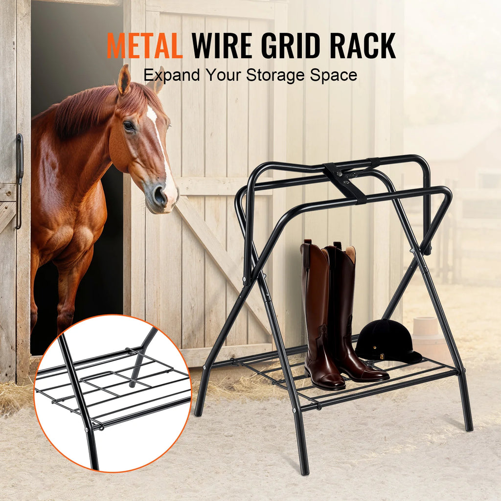 SucceBuy Folding Steel Saddle Rack
