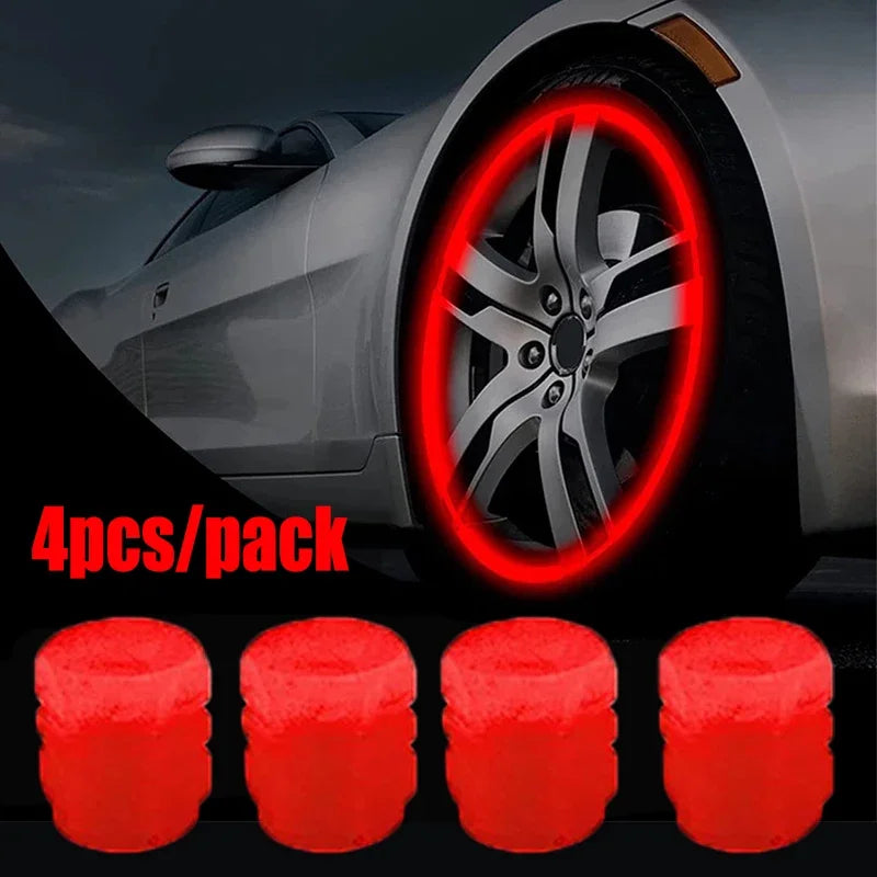 Luminous Tire Valve Caps – Set of 4