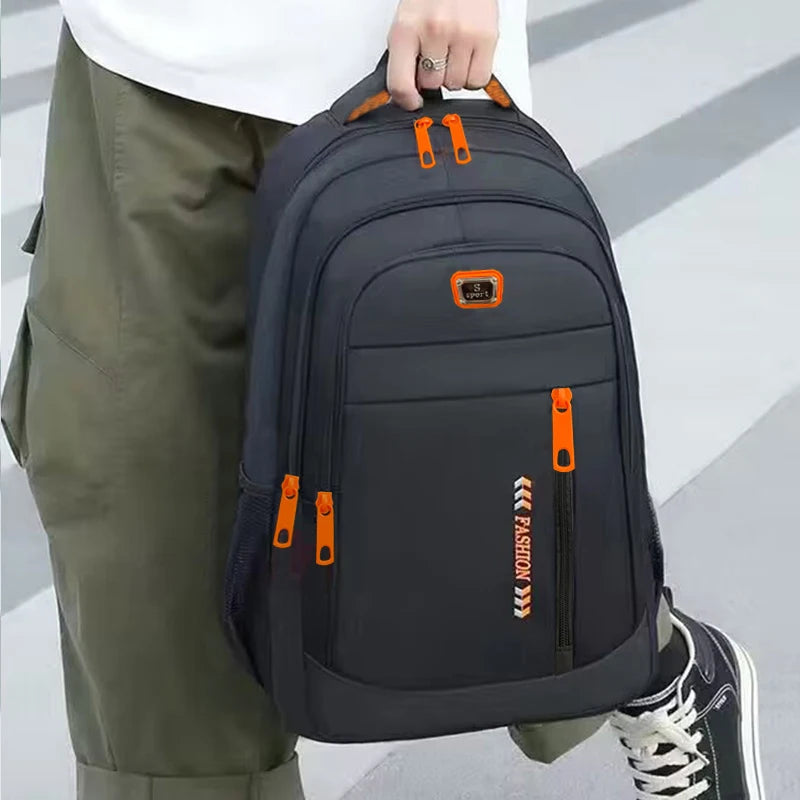 Solid-Color Lightweight School Backpack