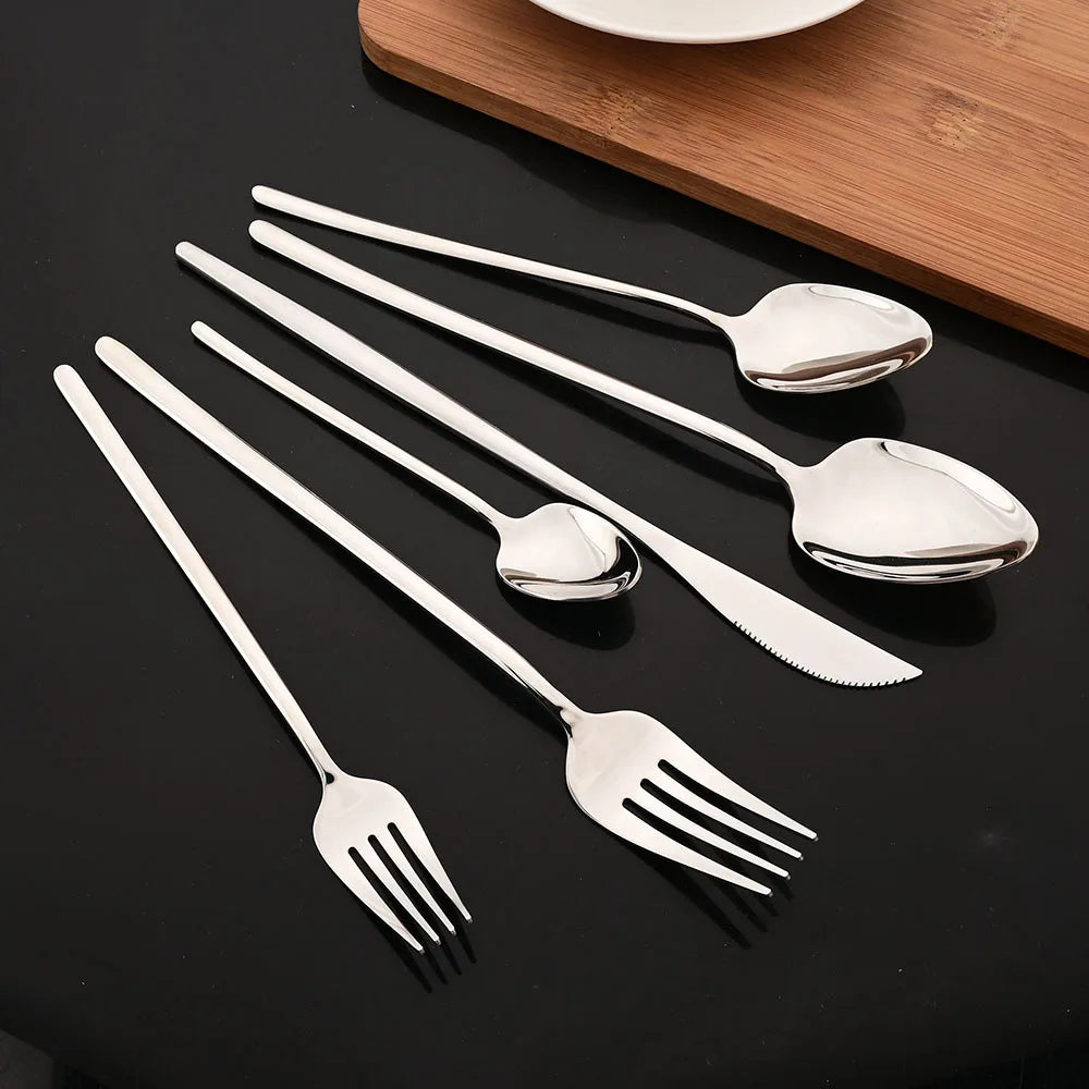 PINKTEN Stainless Steel Flatware — 6 Pieces