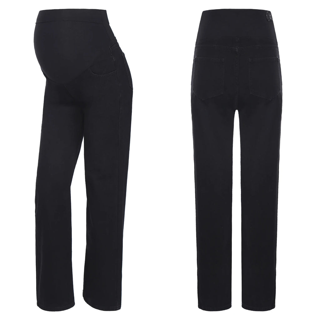 Pregnant Women Jeans High Waist Support Belly Maternity Hip Lifting Elastic Denim Pants Shorts for Daily Work Street Loungewear Whispering Desires Shoppe