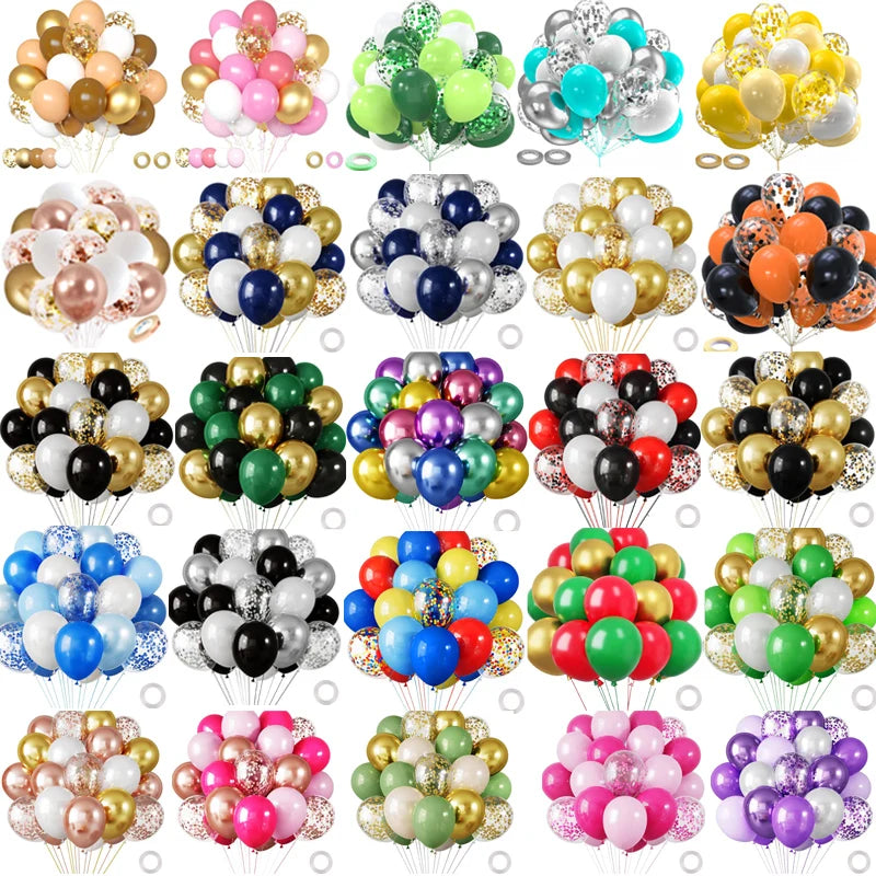 10-Inch Chrome Latex Balloons, 30-Pack
