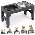 Adjustable Elevated Slow Feeder & Water Bowl Stand