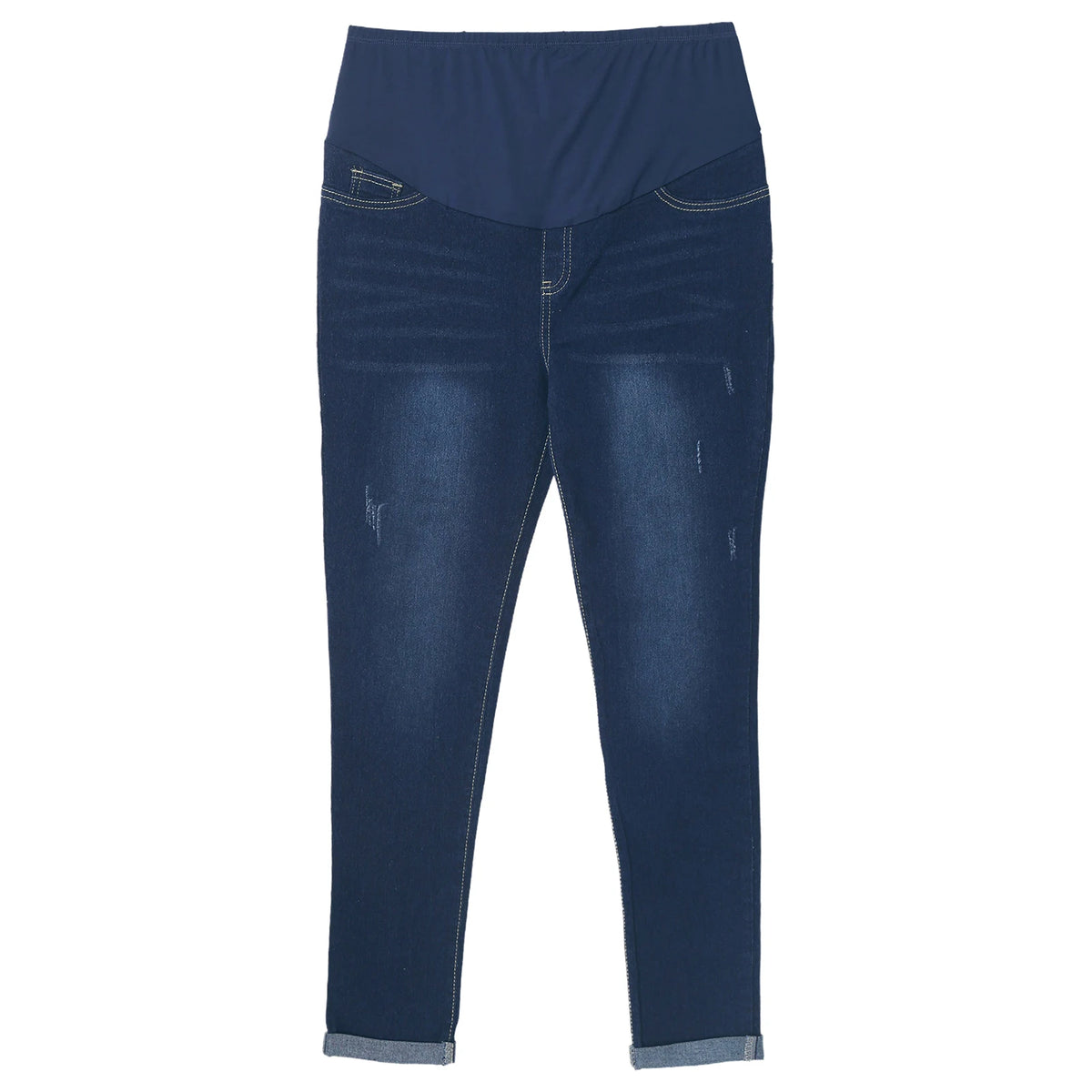 Pregnant Women Jeans High Waist Support Belly Maternity Hip Lifting Elastic Denim Pants Shorts for Daily Work Street Loungewear Whispering Desires Shoppe