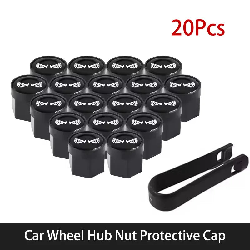 Wheel Lug Nut Covers – 20 Pieces, Assorted Designs