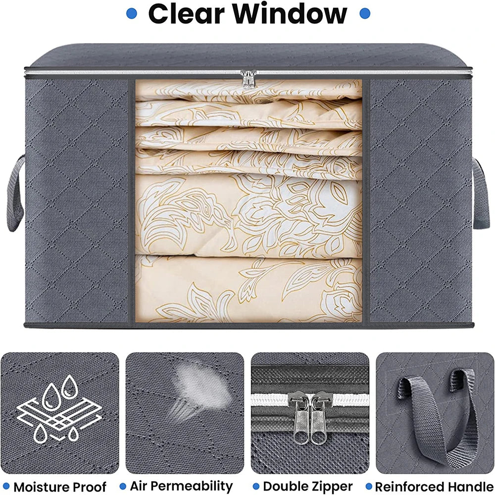 Foldable Clothing & Blanket Storage Bag – 60 × 45 × 35 cm