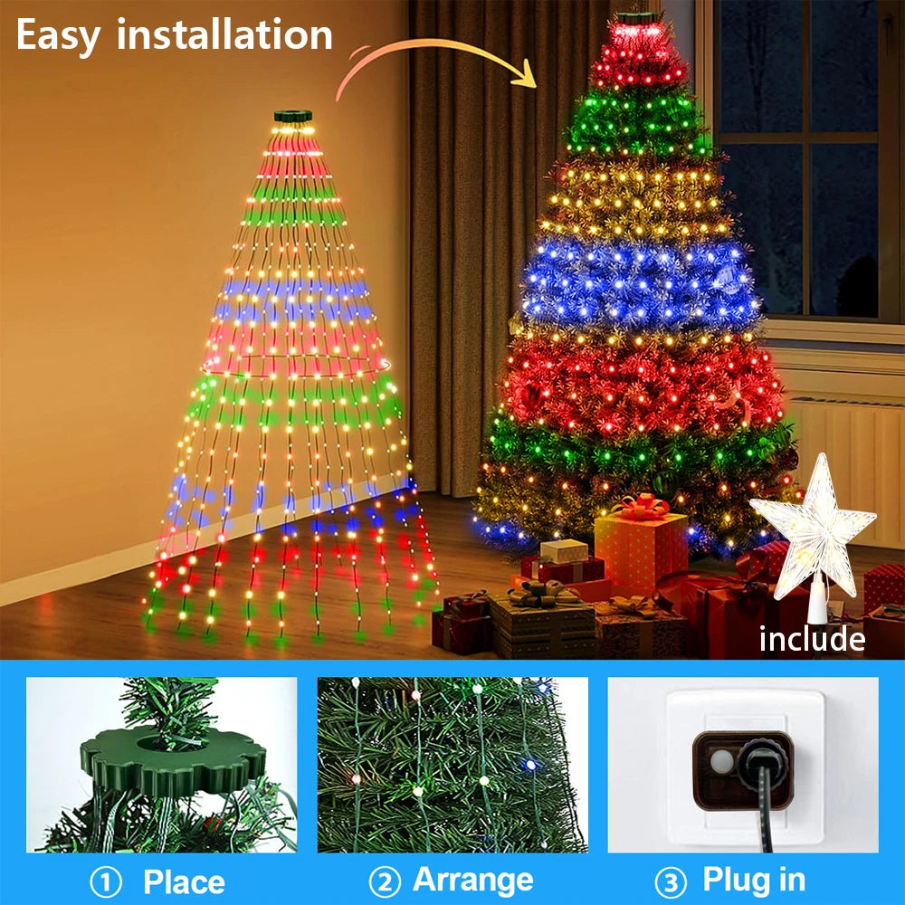 400-LED RGBIC Christmas Tree Light Strings
