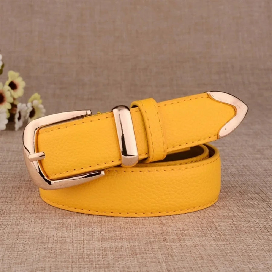 Women's Vintage-Style PU Trouser Belt