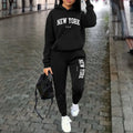 Women's New York Print Hoodie and Pants Set