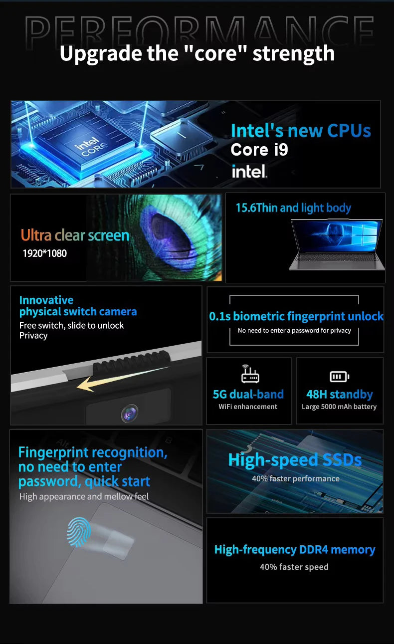 15.6-Inch Full HD Laptop — Core i9-10980HK / 16 GB