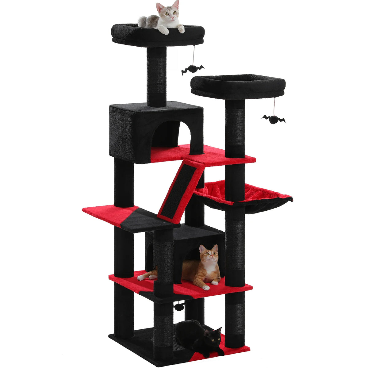Multi-Level Cat Tree with Scratching Posts, Cozy Condo, Hammock, Large Cat Tower for Indoor Cats, Cat Scratching Board, Cat Toys Whispering Desires Shoppe