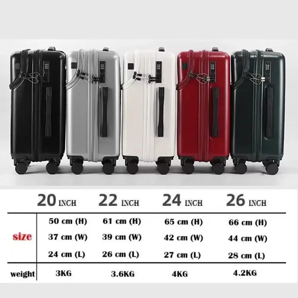 BunnyFly 20-inch Lightweight Carry-on Business Suitcase with Cup Holder Stylish Compact Luggage for Travel Whispering Desires Shoppe