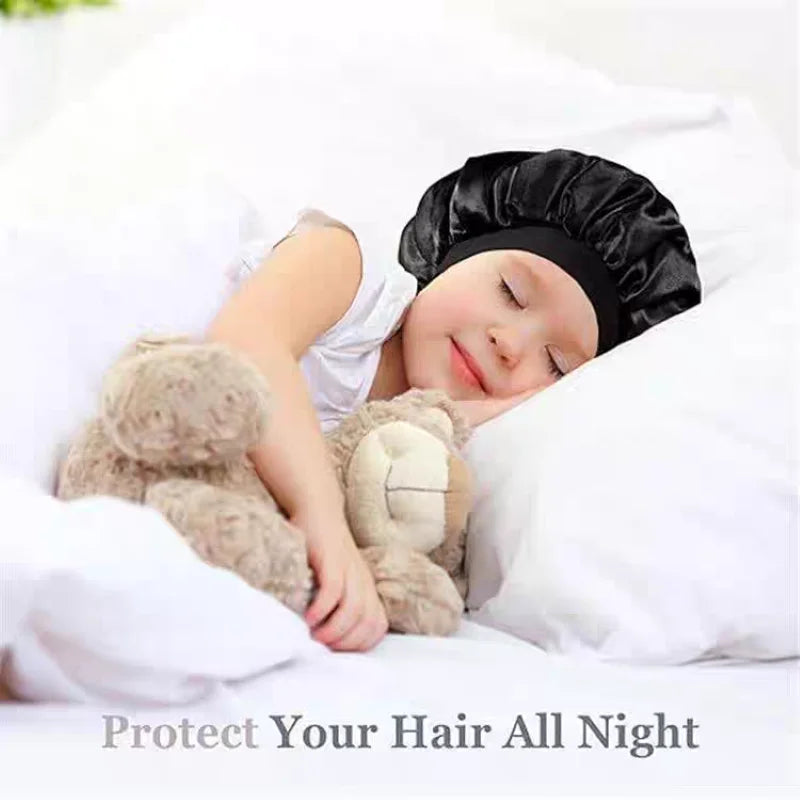 Children's Satin-Look Sleep Bonnet