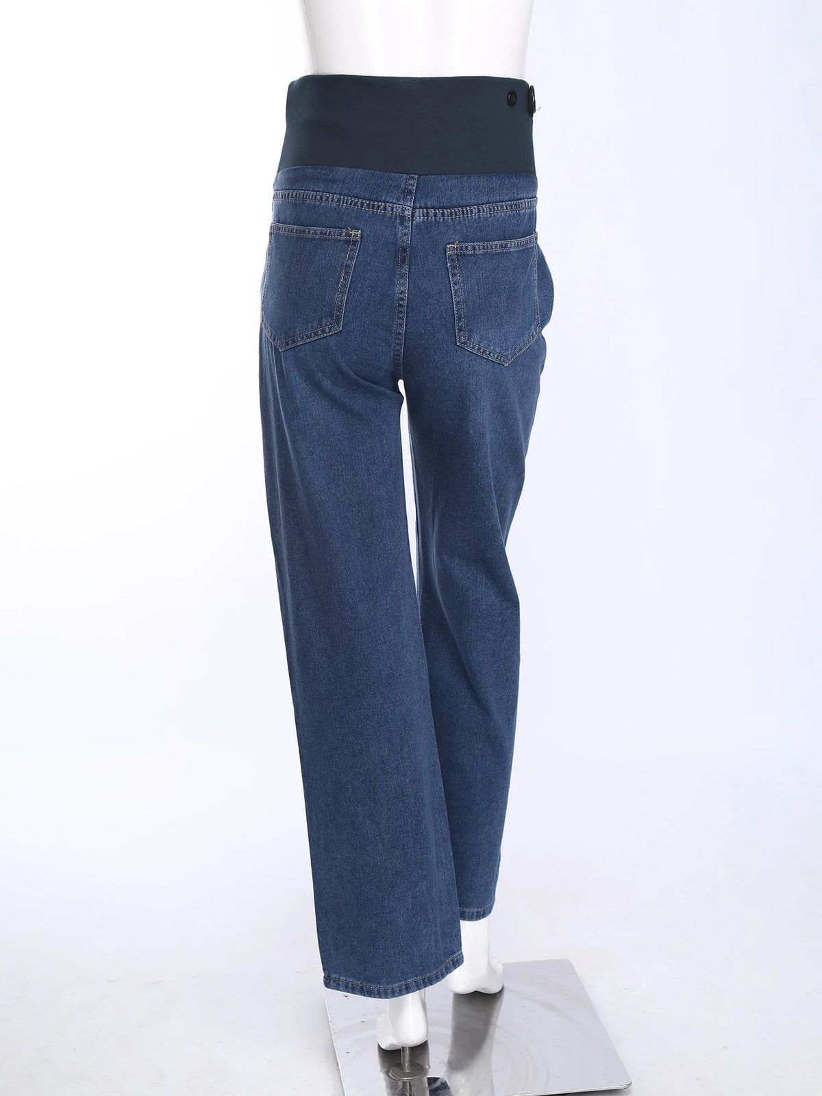 Pregnant Women Jeans High Waist Support Belly Maternity Hip Lifting Elastic Denim Pants Shorts for Daily Work Street Loungewear Whispering Desires Shoppe