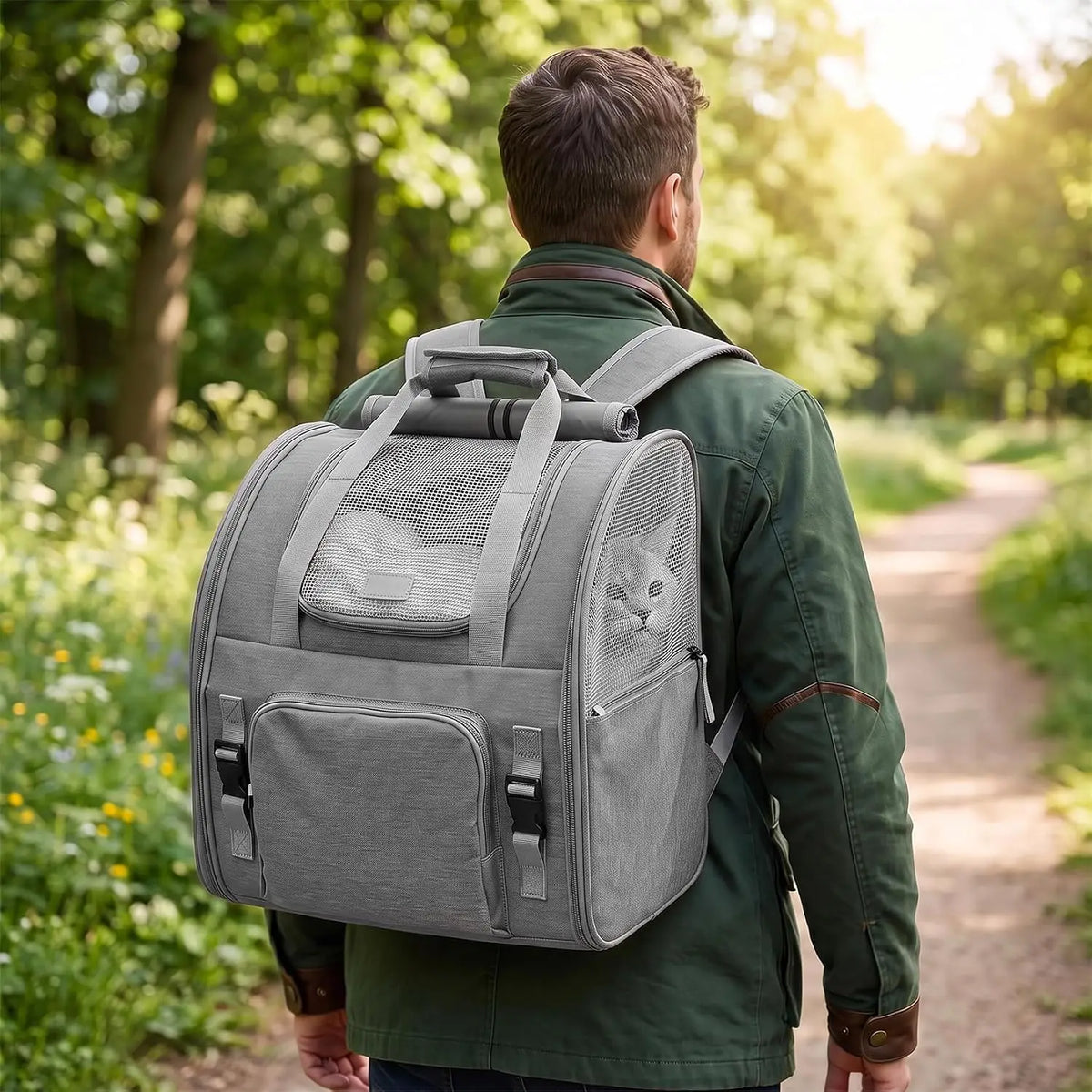 Expandable Mesh Pet Carrier Backpack