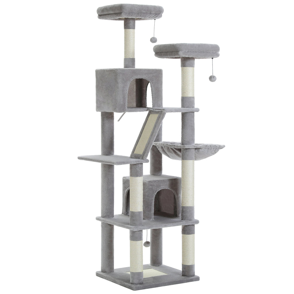 Multi-Level Cat Tree with Scratching Posts, Cozy Condo, Hammock, Large Cat Tower for Indoor Cats, Cat Scratching Board, Cat Toys Whispering Desires Shoppe